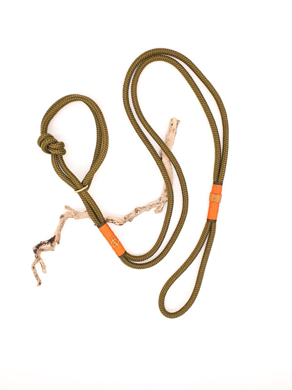 RETRIEVERLEINE. DOPPELT GELEGT. MITWACHSENDES HALSBAND. MIT FESTER HANDSCHLAUFE  (CREATE YOUR OWN – IN VIELEN FARBKOMBINATIONEN MÖGLICH)