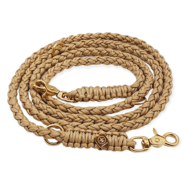 ‘RIBBED LYS SOFT’ SAND (3-FACH VERSTELLBARE LEINE)