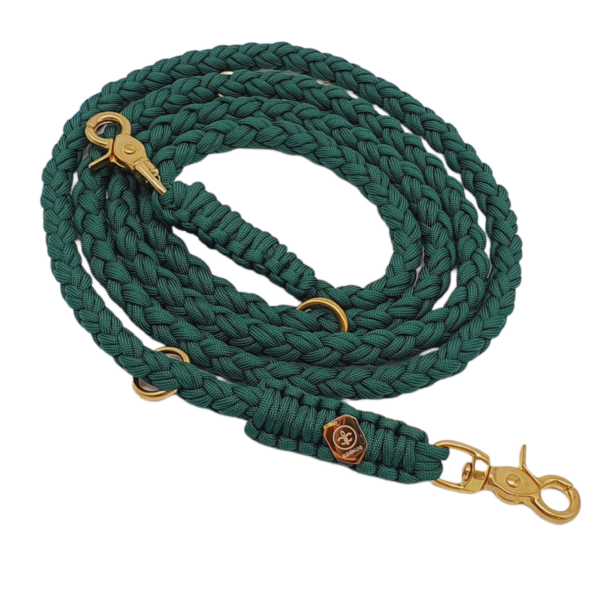 ‘RIBBED LYS SOFT’ EMERALD (3-FACH VERSTELLBARE LEINE)